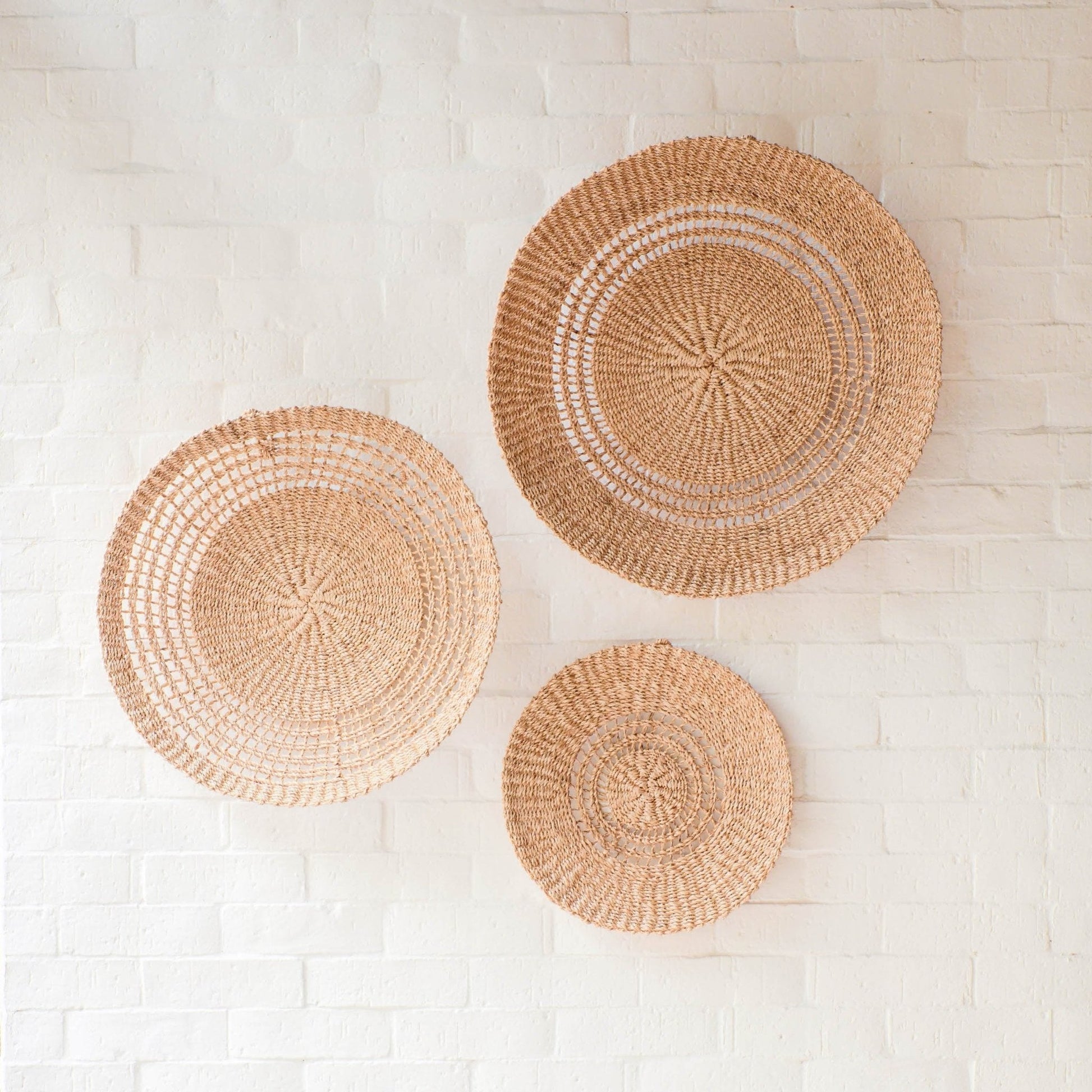 Open Weave Wall Baskets, Medium