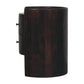 Solid Wood Velvet Mocha Round Side Table