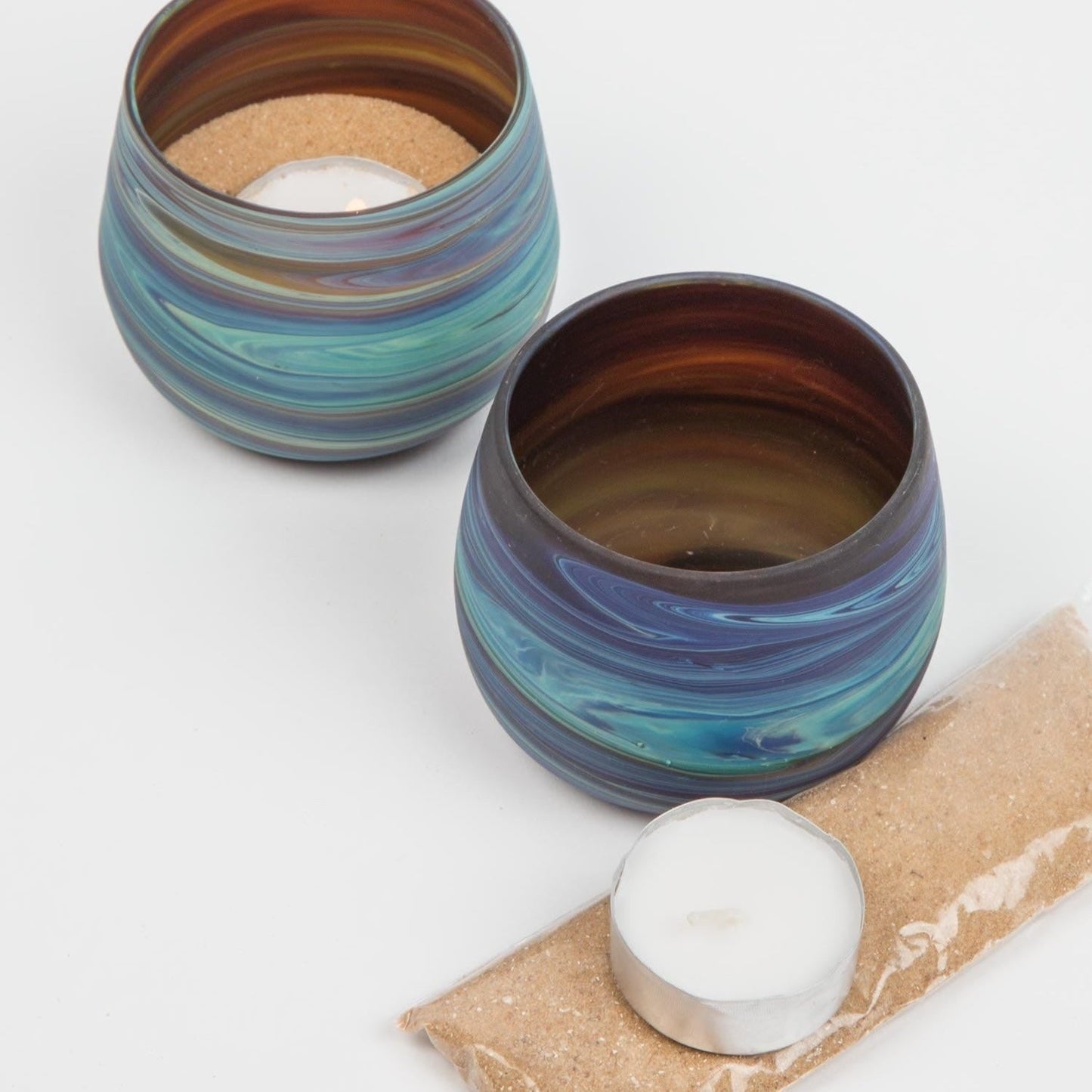 Phoenician Glass Candleholder