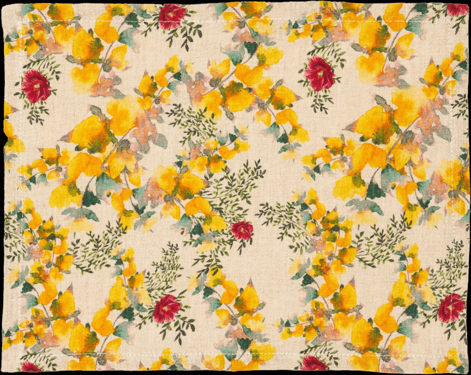 6 Organic Linen Placemats in Saint Valentine