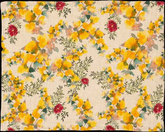 6 Organic Linen Placemats in Saint Valentine