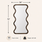 Wavy Full-Length Wall Mirror with Mango Wood Frame, 36x72"