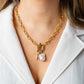 Marquise & Pearl Toggle Necklace