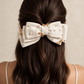 Chic White Tweed Harmony Barrette