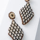 Beaded Gingham Earrings