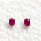 Oval Birthstone Stud Earrings