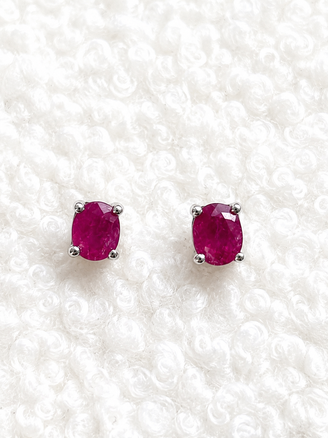 Oval Birthstone Stud Earrings