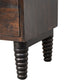 Solid Wood Spindle Mocha Bedside Table