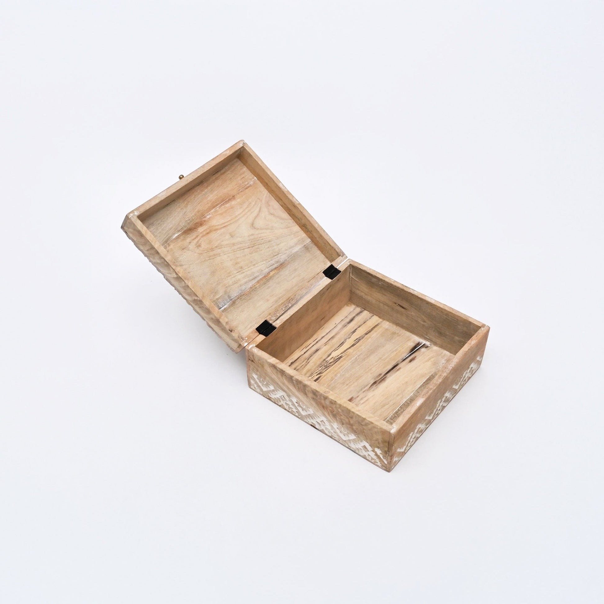 Decorative Nested Boxes Set of 3 | Hand Carved | Mango Wood