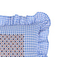 Vuelitos Blue Embroidered Cushion - Sky Blue