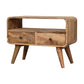 Solid Wood Mini Curved Media Unit