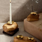 Wood Incense and Candle Holder by Dor+Kie