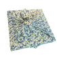 Set of 3 (S, L, XL) Reusable Cloth Furoshiki Gift Wrap | Spring Floral & Deep Blue