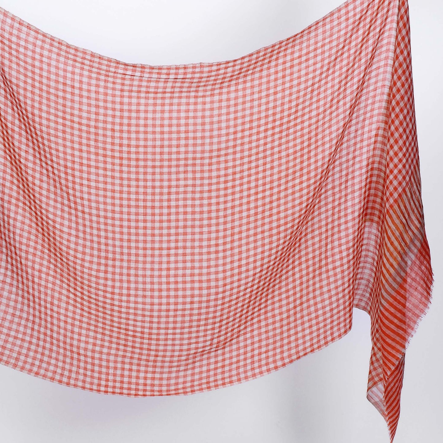 Classic Mini Plaid Scarf - Orange