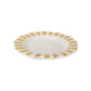 Ceramic Stripe Dinner Plate, Yellow - 10 x 10 x 1.25 Inches