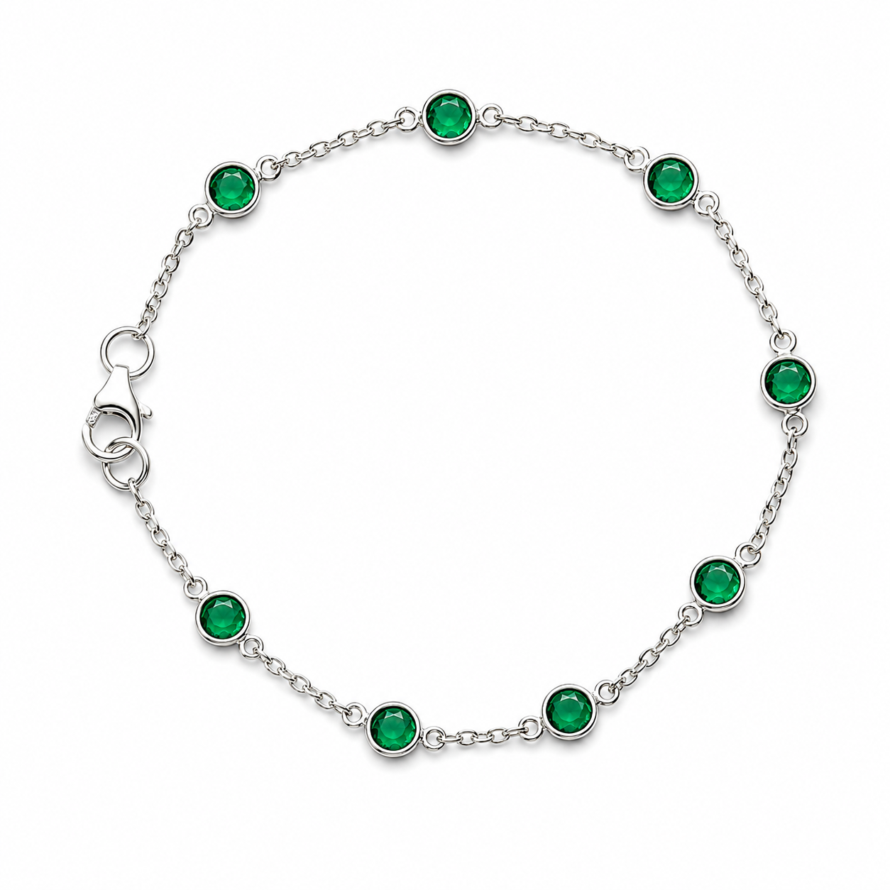 May Birthstone Bracelet — Emerald