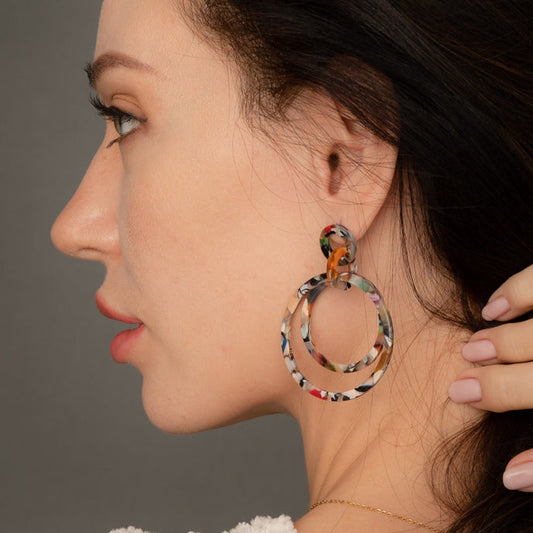 Margot Multicolored  Resin Dangle Earrings