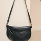 Naomi Leather Sling Bag in Black