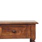 Solid Wood Turned Leg Side Table with Shelves