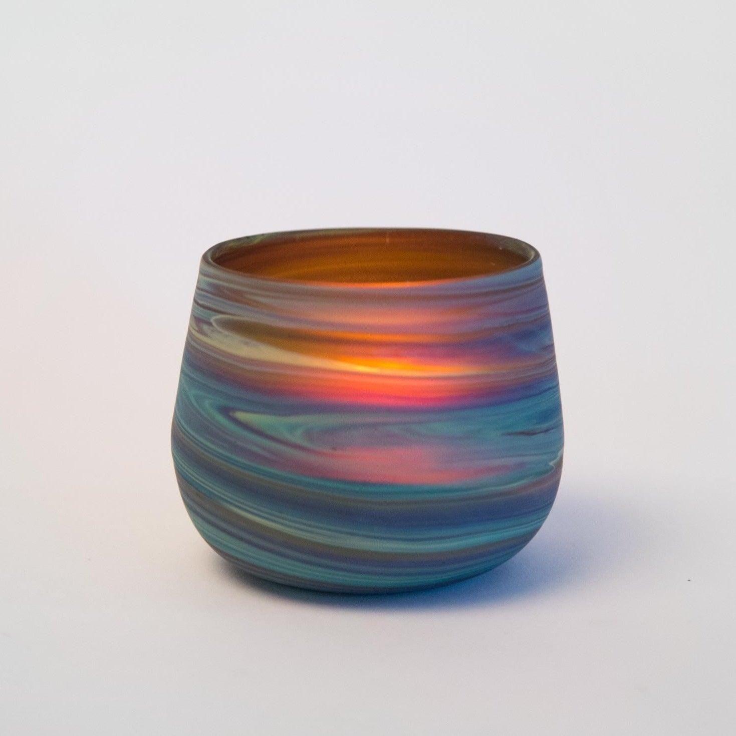 Phoenician Glass Candleholder