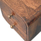 Solid Wood Mini Curved California Walnut Wall-Mounted Bedside Table