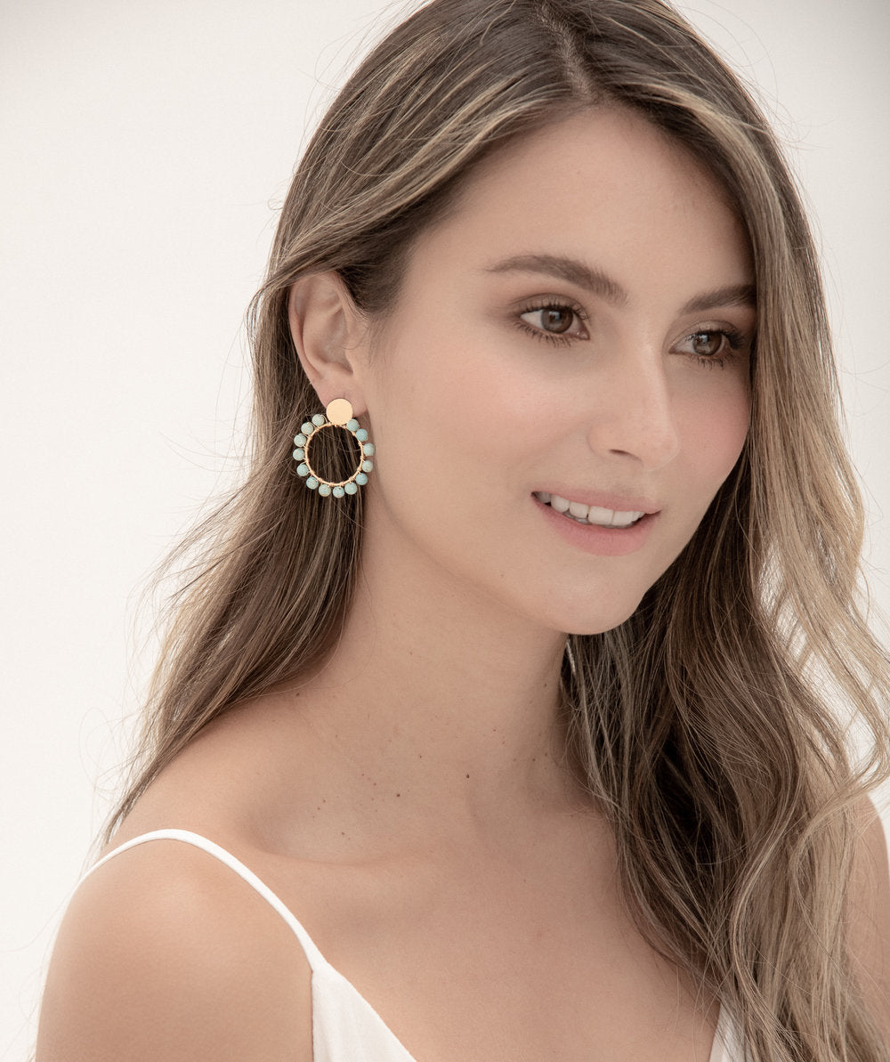 Circle Earring Turquoise