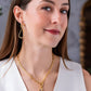 Gold Organic Shape Earrings