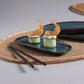 Shallow Organic Oval Platter Mini Set of 4