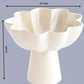 White Pedestal Aluminum Bowl | Modern Sculptural Décor