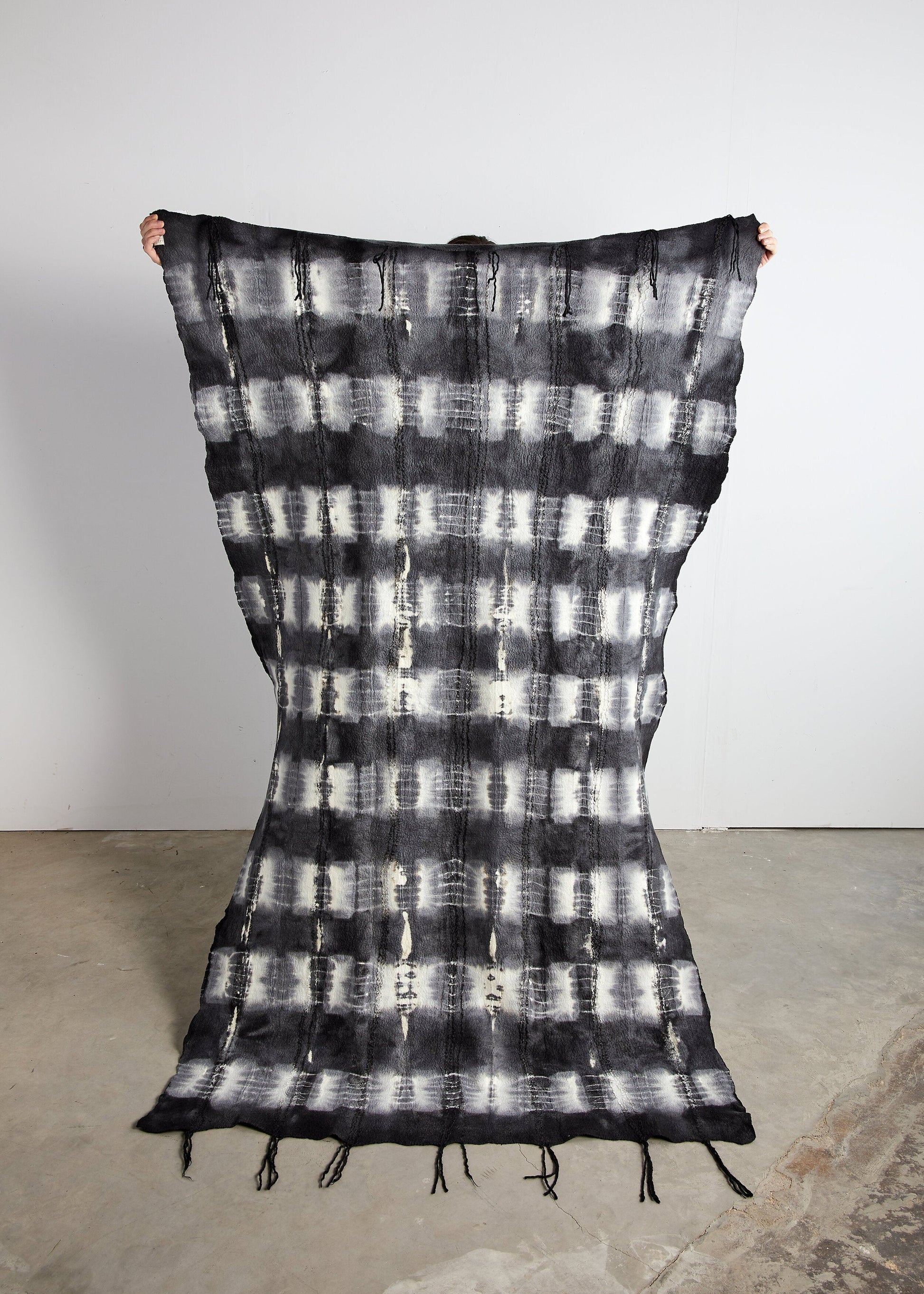 Adire Tye-Dye Lightweight Wool Throw Blanket