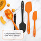 3 Piece Silicone Spatula Set - Orange