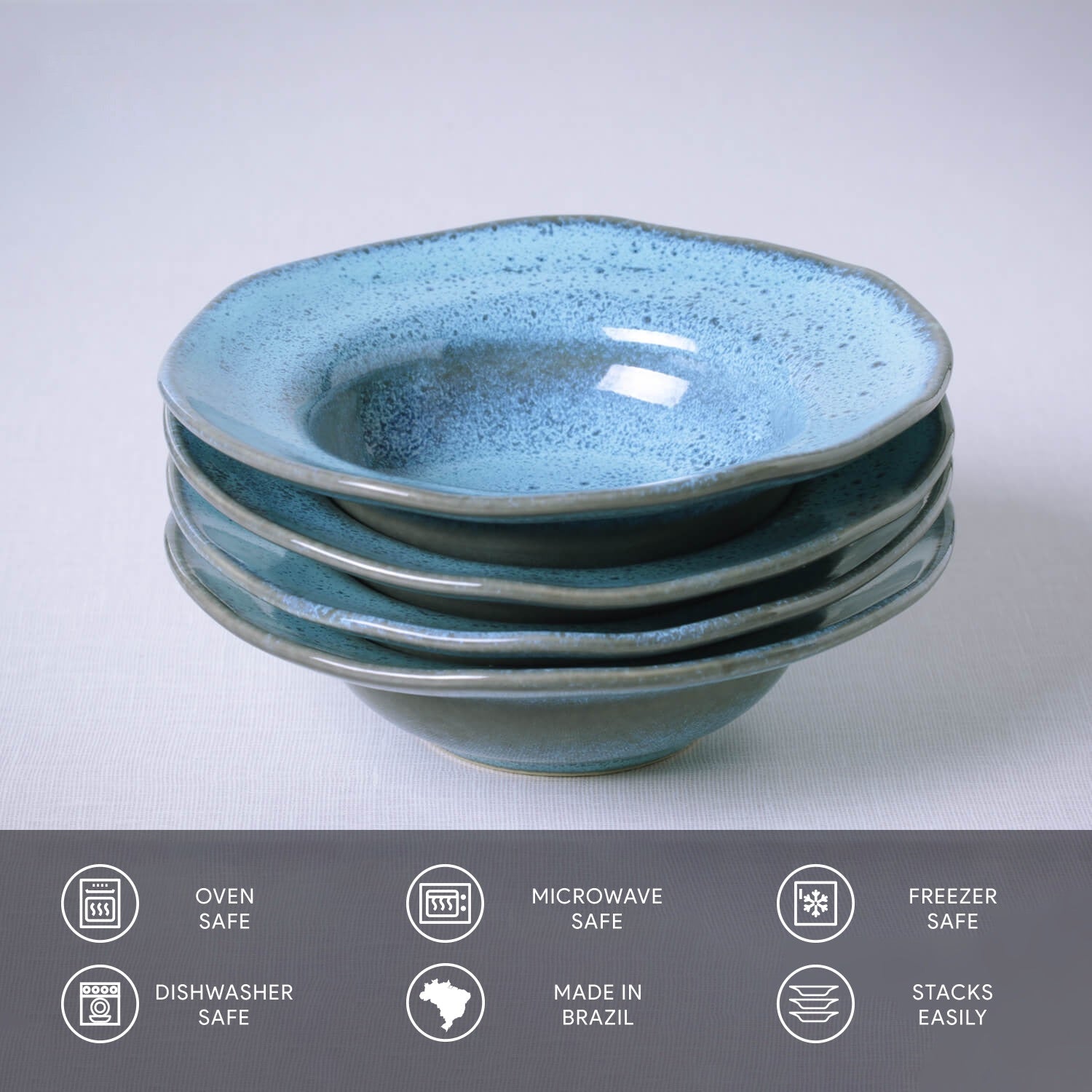 Dessert/Deep Rim Plate Set of 4