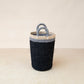 Black Woven Basket Vase
