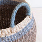 Brown Tabletop Bulge Basket with Handle