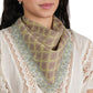 Ornate Pattern Cotton Bandana - Citrus Lime