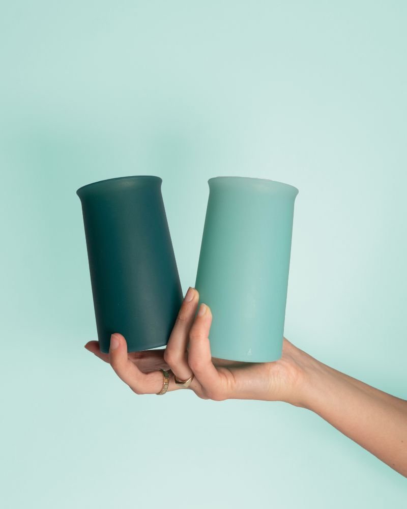 mist + ink | stegg | silicone unbreakable highball glasses