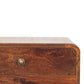 Solid Wood Curved California Walnut Nightstand