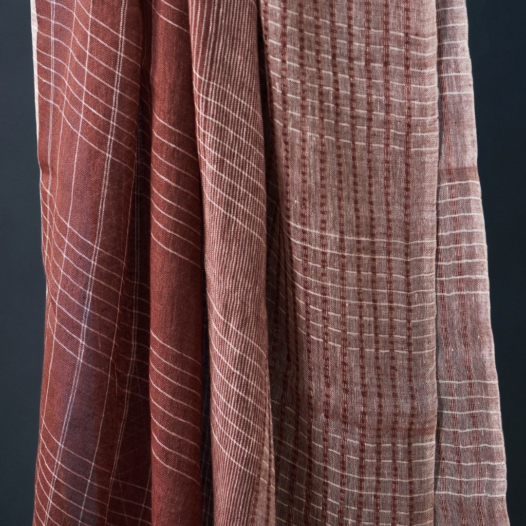 Auro Cinnabar Handwoven Linen Scarf