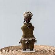 Gold Beaded African Namji Doll