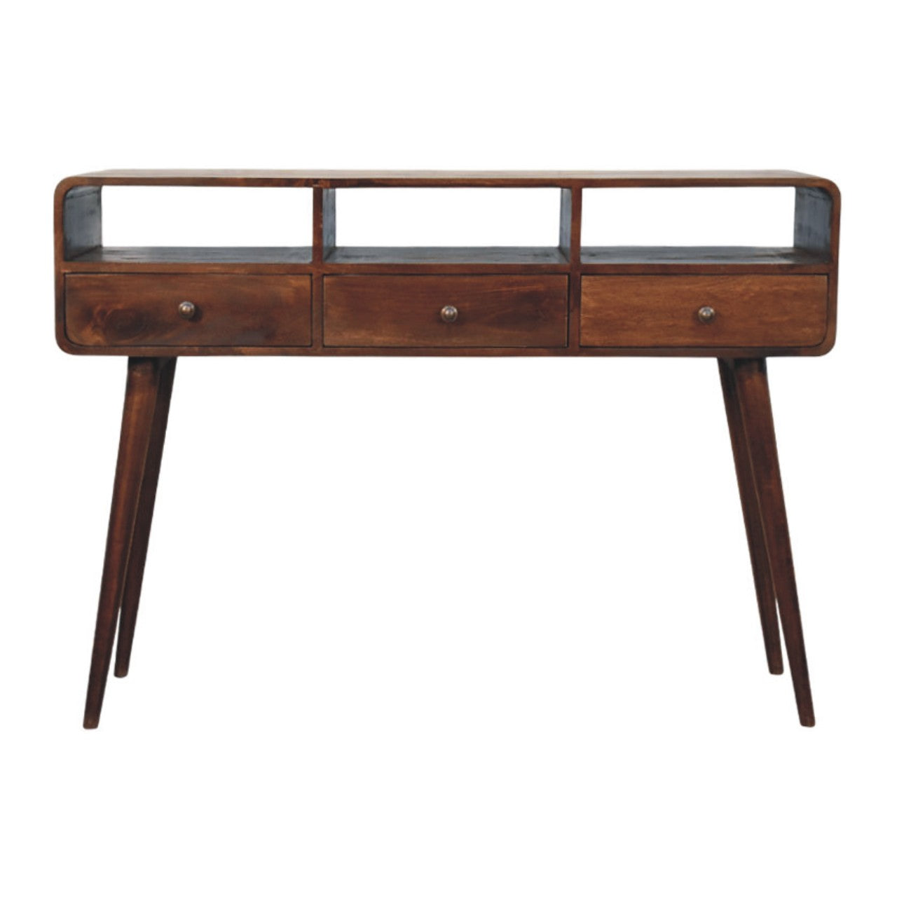 Solid Wood Three Drawer Console Table