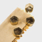 S/4 Gold Sculpted Handcrafted Napkin Ring Gift Box Set