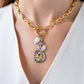 Mixed Metal Charm Cluster Necklace