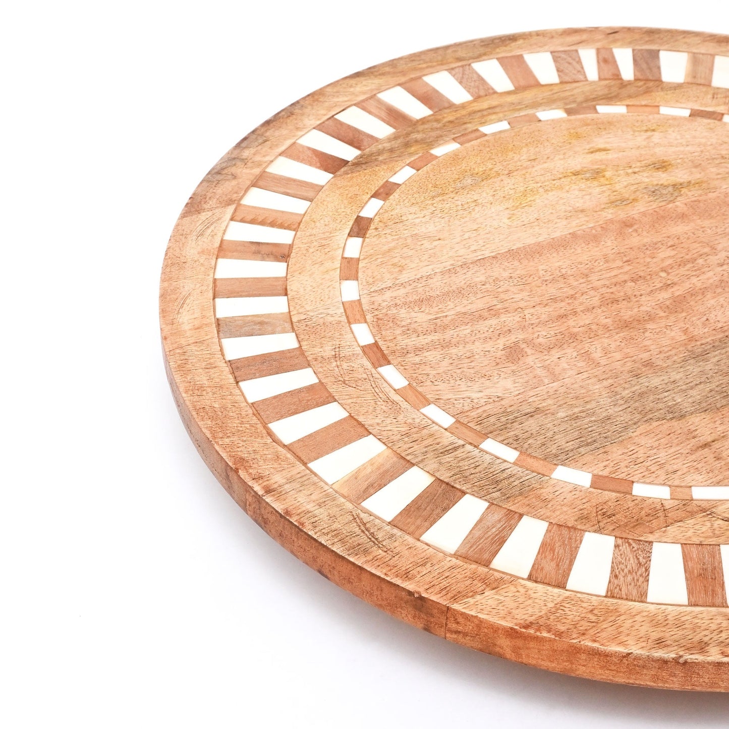 Lazy Susan | Mango Wood | handcarved Rustic Serving Piece