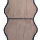 Wavy Full-Length Wall Mirror with Mango Wood Frame, 36x72"