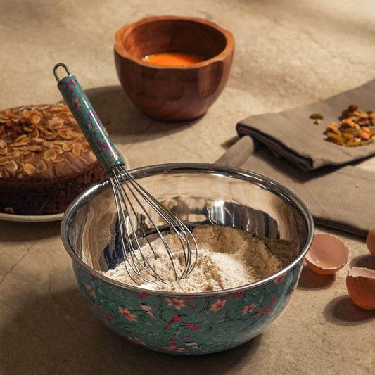 Aqua Flora Bowl & Whisk Set