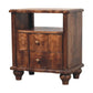 Solid Wood 2-Drawer Bedside Table