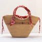 Butterfly Bag Medium - Natural w/ Light Grey and Red Lining