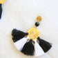 Sol Tassel Earring - Black & White