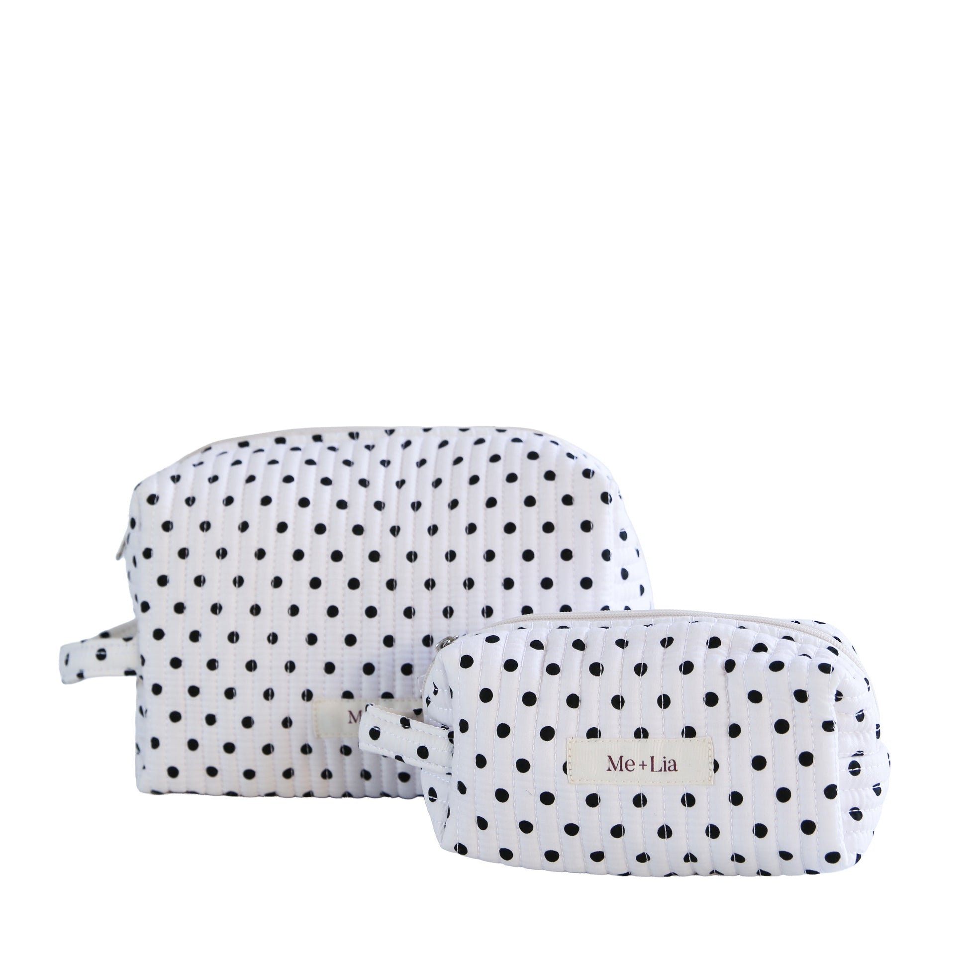 Polkadot Black Make-up Pouch - Large