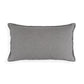 Organic Chic washed textured cotton solid lumbar pillow cover with frayed edges